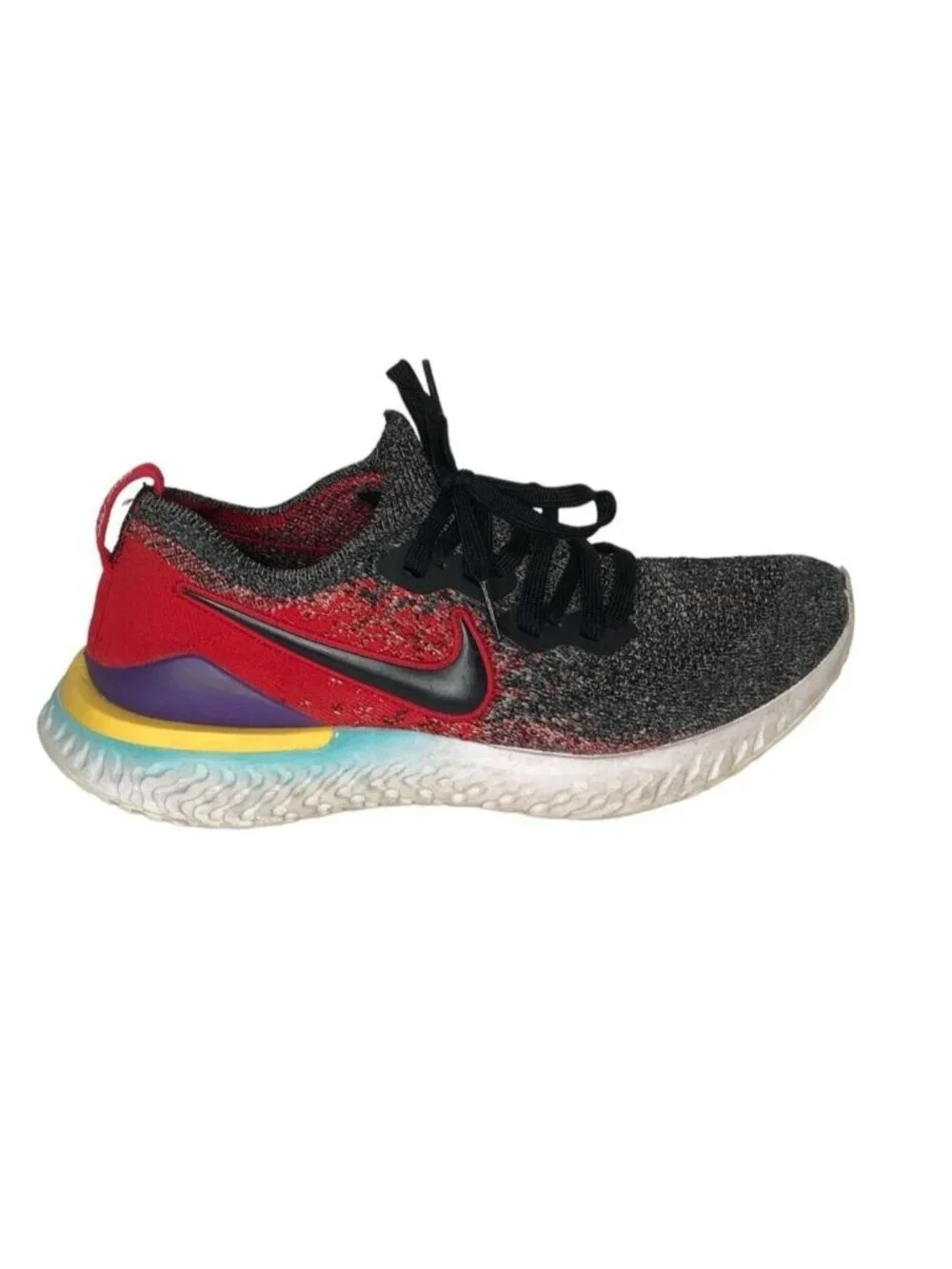 Nike Epic React FlyKnit Youth 7 Running Sneaker Shoe AQ3243-007 Red Jade Lightwe
